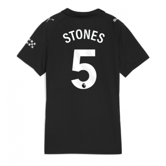 Billige Fotballdrakt Manchester City John Stones #5 Replika Bortedrakt Dame 2025-26 Kortermet